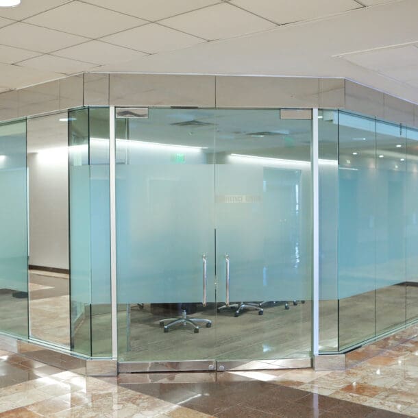 3M Commercial Privacy Film One Orlando Center Frosted Glass
