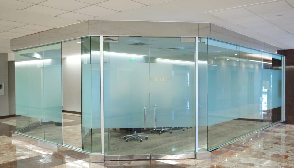 3M Commercial Privacy Film One Orlando Center Frosted Glass