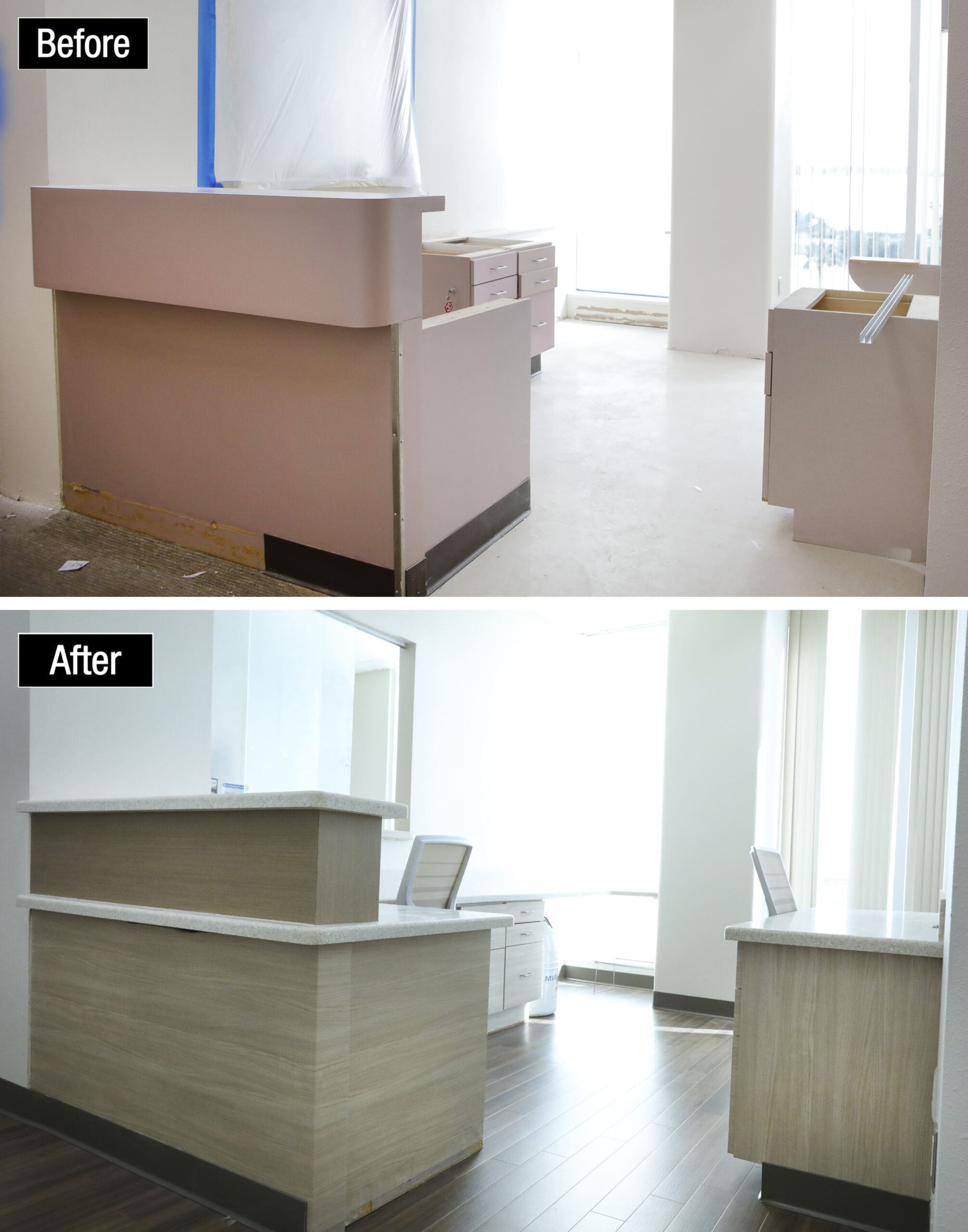 First Health Desk Before & After Architectural Film