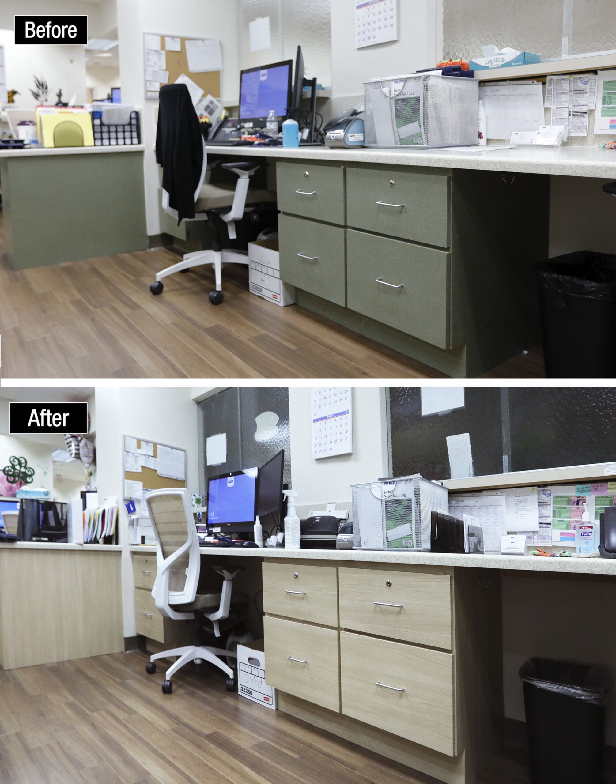 First Health Desk Before & After Architectural Film