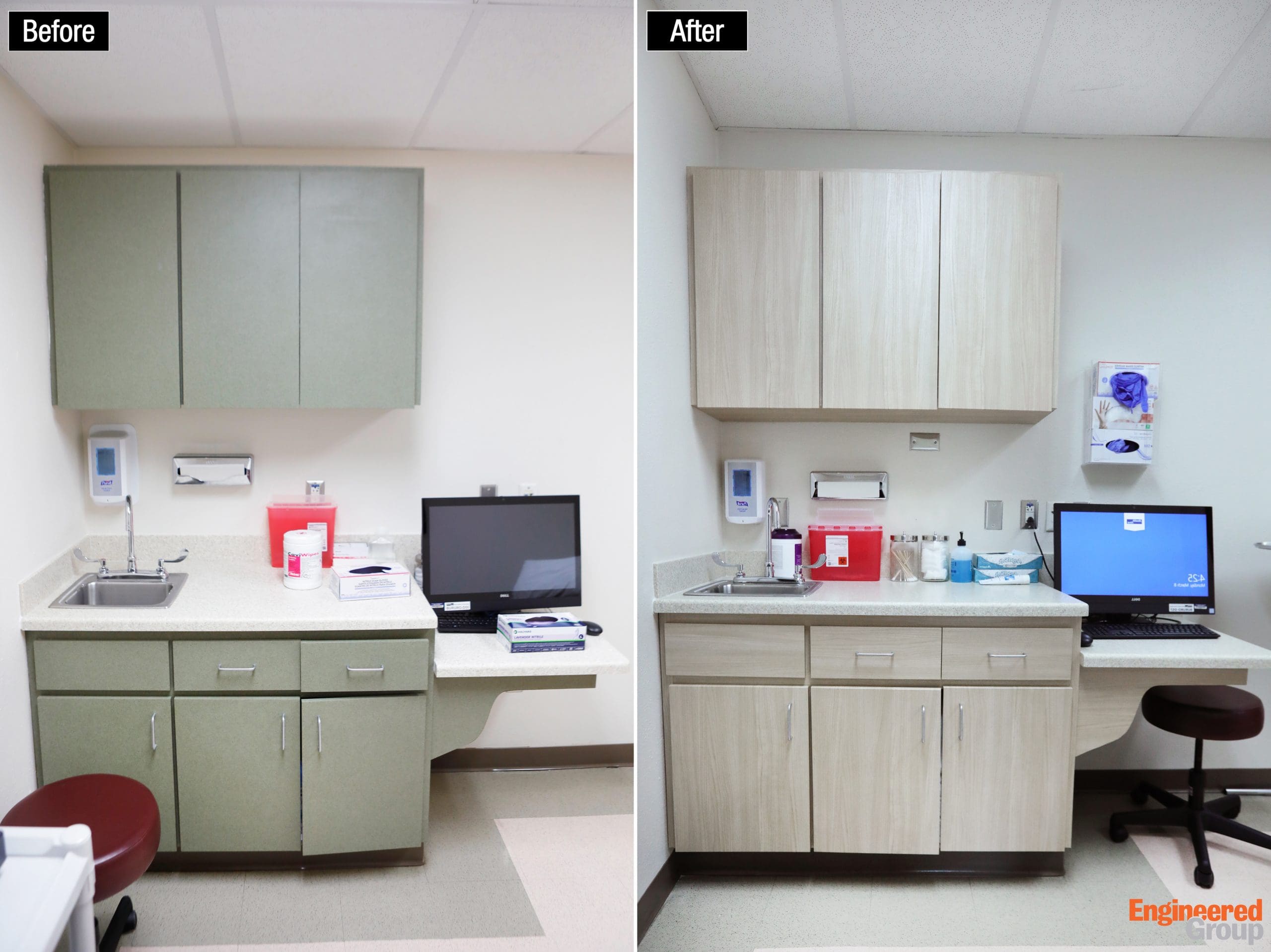 First Health Cabinets Before & After Architectural Film