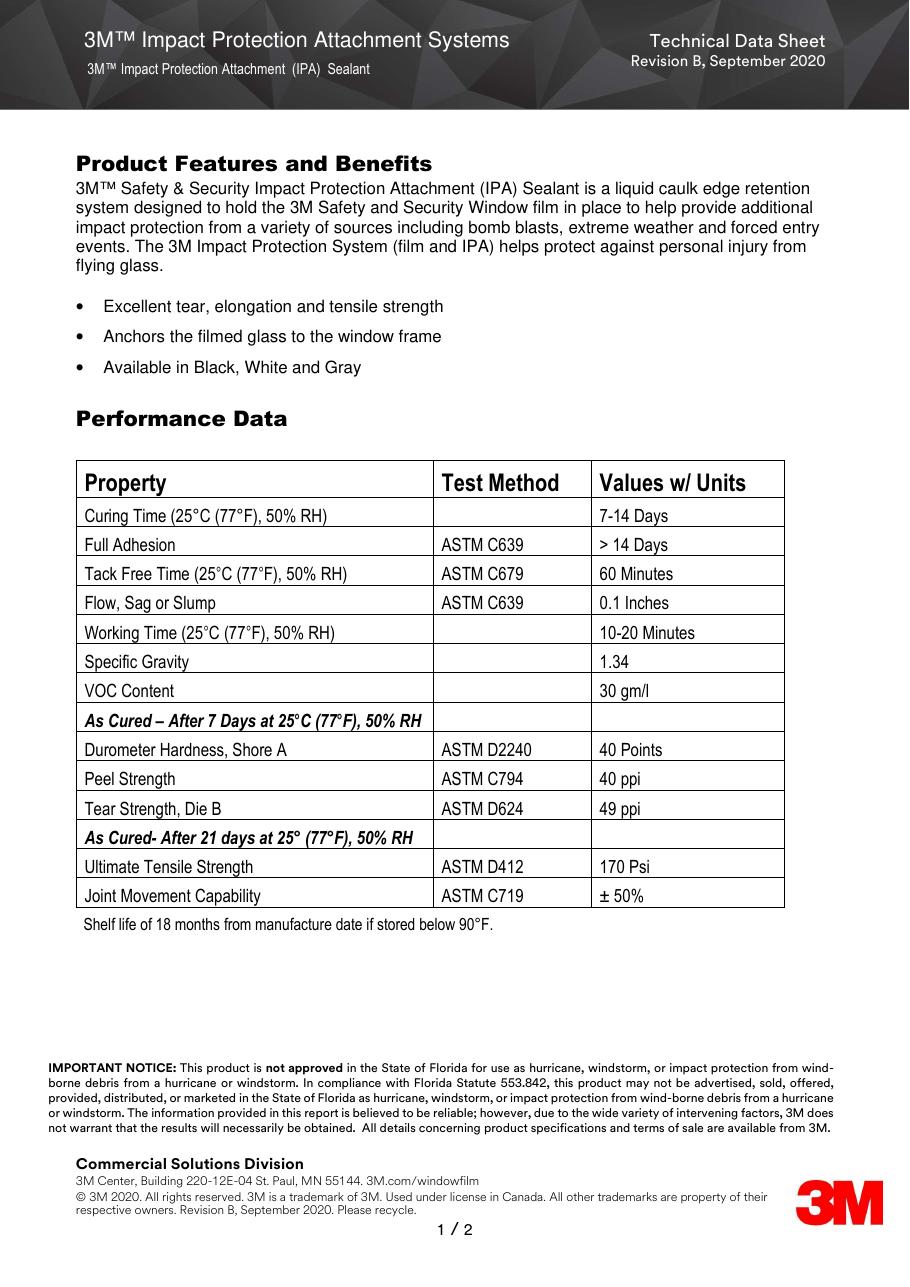 3M IPA technical data page 1