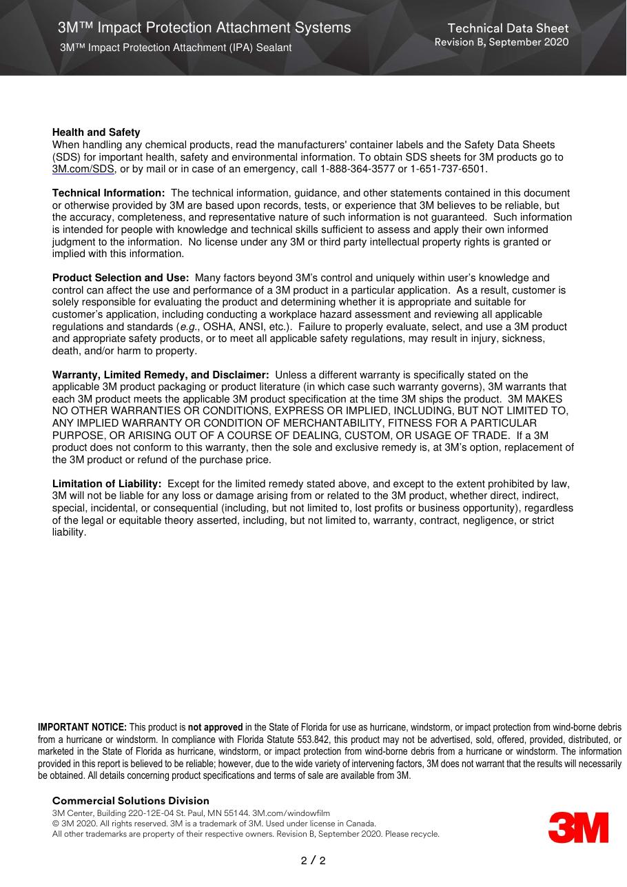 3M IPA technical data page 2