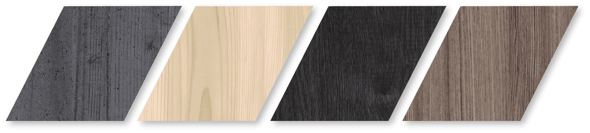 Four architectural finish patterns